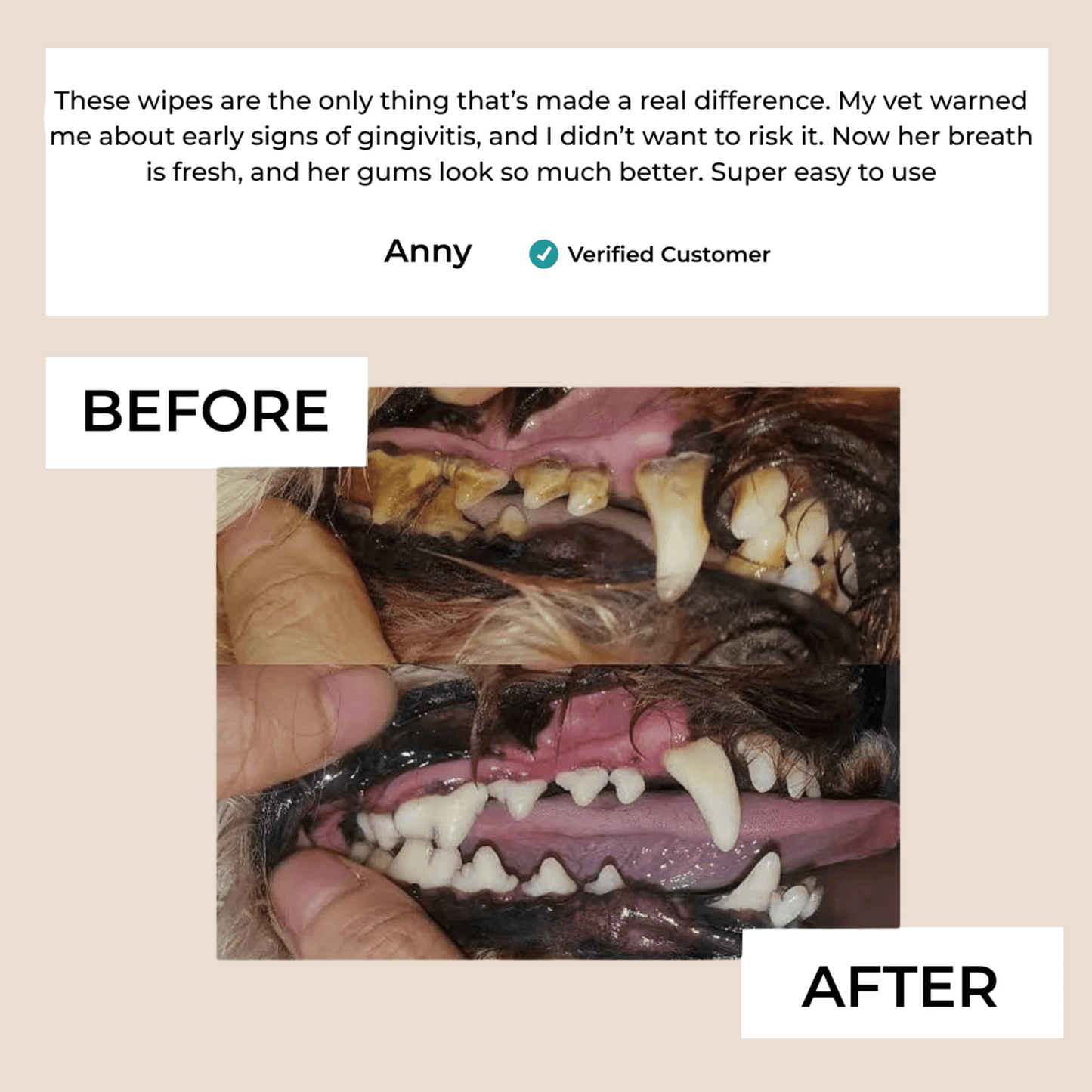 Elarie™ Natural Pet Dental Finger Wipes