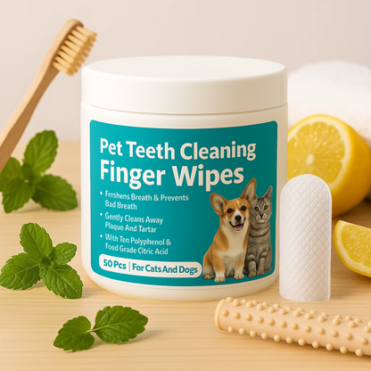 Elarie™ Natural Pet Dental Finger Wipes